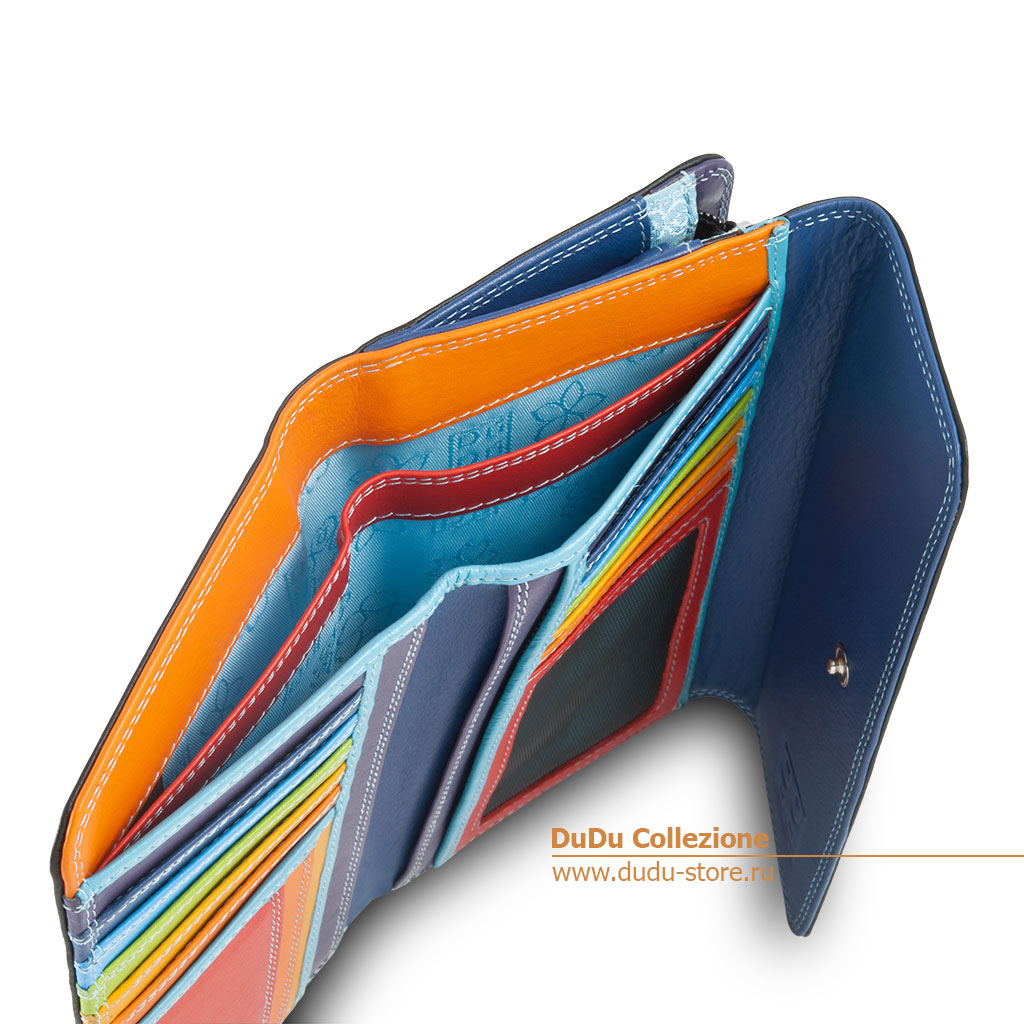 Купить черный цветной кошелек