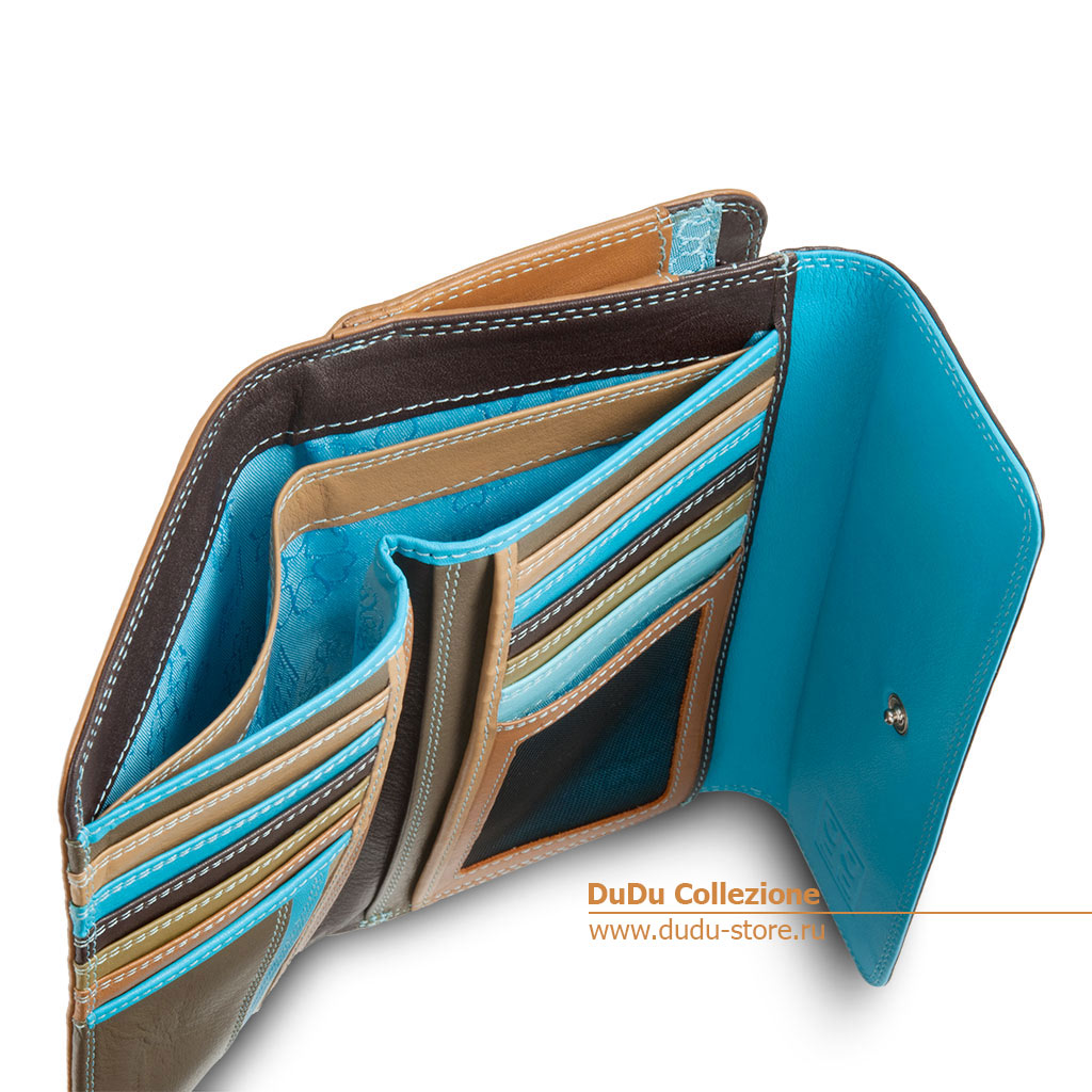 Цветной кожаный кошелек DuDu Bags